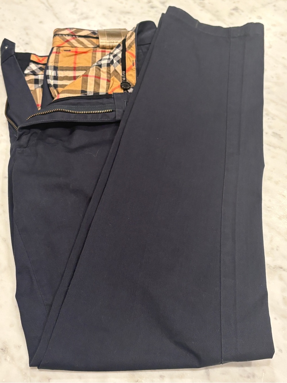 Like New Mens Burberry Dark Navy Chinos, size 31x30(tag 46EU), never worn!